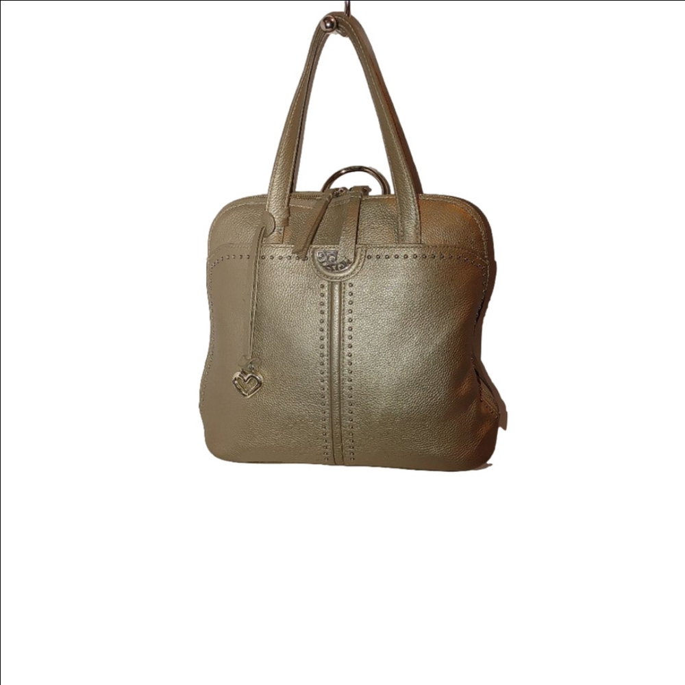 Brighton Zinc Leather Miles Convertible Bag